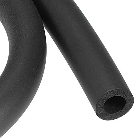 YOKIVE 2 Pcs Mousse Tube, Caoutchouc Isolation Tube Couvre Poignée Grip Protection, Bonne pour Gym Équipement Cuivre Tuyau (Noir, 16mm ID 26mm OD 1m)