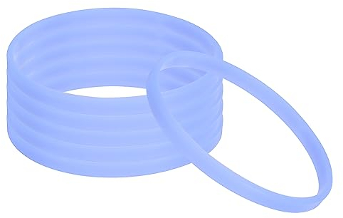 PATIKIL Silikon Armbänder 6 Pack Leuchtende Gummi Armbänder Leer Dehnbare Sportbänder für Sportspiele und Team Bauaktivitäten Blau