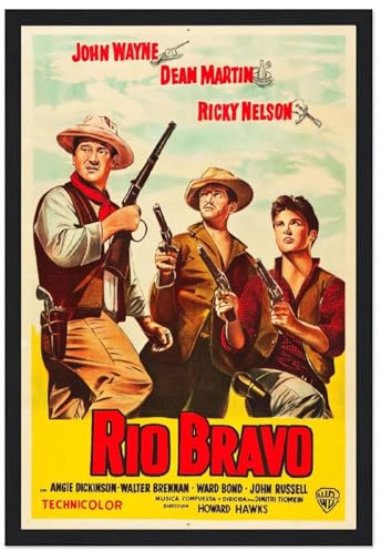 ENILSA Movie Rio Bravo 1959 Poster Dekorative Malerei Leinwand Wandkunst Wohnzimmer Poster Schlafzimmer Malerei 08x12inch(20x30cm)