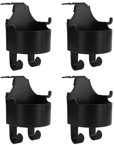 Car Seat Multifunctional Hook, 4PCS Multifunction Seat Cup Holder Hook for Car, 2 in 1 Car Hook & Backseat Cup Holder for Bottle, Universal Car Headrest Hook