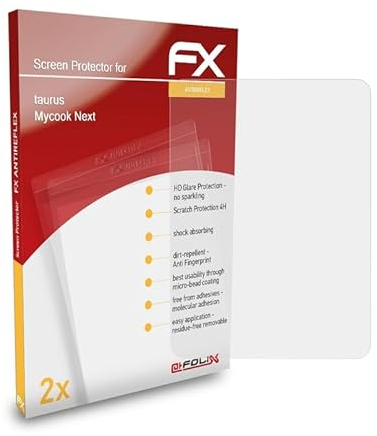 atFoliX Película Protectora compatible con taurus Mycook Next Lámina Protectora de Pantalla, antirreflejos y amortiguadores FX Protector Película (2X)