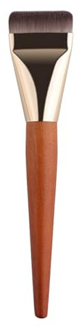 Pinceau de fond de teint ultra fin plat ultra fin Pinceau de maquillage plat Pinceau anti-cernes Pinceau de maquillage liquide pour fond de teint crémeux en poudre ou liquide Rsm141 (marron, taille