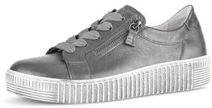Gabor Damen Low-Top Sneaker, Frauen Halbschuhe,Turnschuhe,Laufschuhe,schnürschuhe,schnürer,Business,Freizeit,antiksilber(Smoky),38.5 EU / 5.5 UK