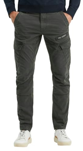 PME Legend Herren Cargohose NORDROP - Tapered Fit - Grau Beige Oliv W29-W40, Größe:36W / 34L, Farbe:Asphalt 9114