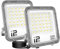 RIGIDON 2x 50W LED Strahler Außen mit Stecker, 5000LM Außenstrahler, 6000K Kaltweiß IP66 Wasserdicht LED Fluter Scheinwerfer Flutlicht für Garten, Innenhöfe, Garage, Terrassen, Hof (1M Netzkabel)