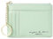 Lafefe Portefeuille Femme, Petit Porte Monnaie Femme, Femme Cuir Portefeuilles et Porte-Cartes Femme, Porte Carte Bancaire, avec Fermeture éclair, contenir Jusqu’à 8 Cartes, Minimaliste, Vert