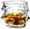 tkerinse Whisky Glass, Tsuki Glass Whiskey Glasses, Old Fashioned Japanese Whiskey Glasses, Crystal Glass Tumblers, Clear Irregular Cut Whisky Glasses, Bourbon Gifts for Men Wine Glass Set