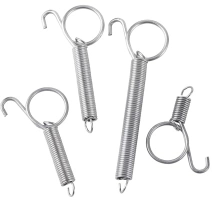 4 chiusure a molla multiuso per gabbie per animali, con gancio per il fissaggio di tutte le gabbie per animali domestici (11,3 cm)