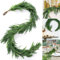 Zedern-Girlande, künstliche Norfolk-Kiefer-Girlande, Weihnachtsdekoration, künstliche Zedern-Girlande, 1,8 m, fühlt sich echt an, Winter-Kiefer-Girlande, grüne künstliche Grüngirlande für Tischsims,