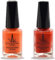 (2Pcs Set) Henna Infused Nail Polish Permeable Nail Polish Halal Vegan Long lasting No UV Needed (Ruby Red, Sunset)