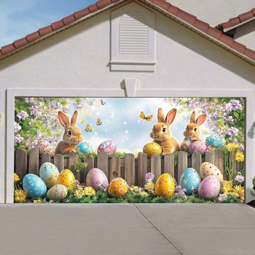 Dekoration für Garagentore, für Ostern, Banner, Garagentor-Dekoration, Osterdekoration, Hintergrund für Osterparty, Urlaub, Frühling