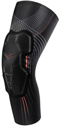 JTKSSCS Rodilleras Rodillera a Prueba de Golpes, Equipo de protección en Deportes, Rodilleras for piernas de Gimnasio, Vendaje Transpirable, Rodillera de Baloncesto(1 PCS Black Orange,XXL)