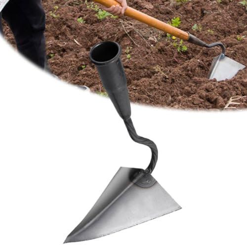 Herramienta de jardín, azada de arado triangular, azada triangular de jardín para abono de deshierbe, plantación, excavación, nivelación, azada de paisajismo de acero inoxidable (M)