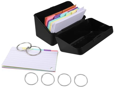 HOMSFOU Porta Schede in Contenitore Per Schede Indice e Flash Organizer e Note Per Archiviazione e Organizzazione