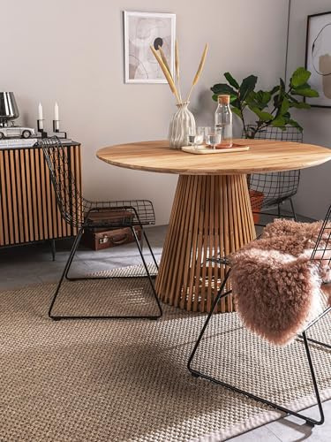 benuta Pure Sisalteppich Greta - 100% Sisal - Rechteckig & im Style: Bordüre, Uni, Natural Living, Scandi Living - Pflegeleicht für Wohnzimmer Schlafzimmer, Grau, 240x340 cm