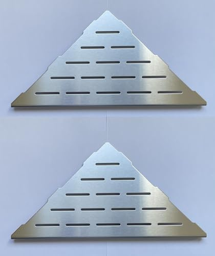 Edelstahl Duschablage versenktes Duschablage fliesen Edelstahl Duschregal Gefliestes (Design A Metal Stärke 1.5mm, 2 Stücke)
