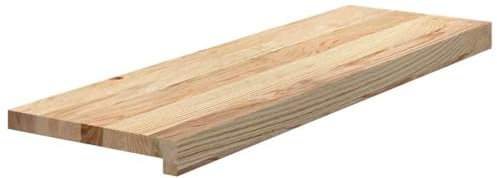 Eleganz Gradini per scale in rovere, 8 pezzi, in legno massiccio non trattato, 80 x 25 x 2 cm, durevoli e naturali per interni ed esterni, soluzione per gradini ideale per casa e giardino
