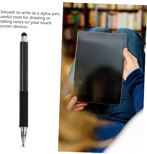 CLISPEED Lápiz Stylus de Alta Sensibilidad con Imán Compatible con Tablets y Pantallas Táctiles para Dibujar y Diseño y Práctico Color Negro con Tapa Magnética