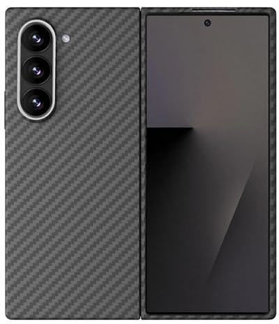 Sisyphy Schutzhülle für Samsung Galaxy Z Fold 7, Aramid-Karbonfaser | Superdünn, echtes Aramidfaser-Gewebe, nicht bedruckt, ultradünn, leicht, minimalistisches Design, Vorderrahmen und