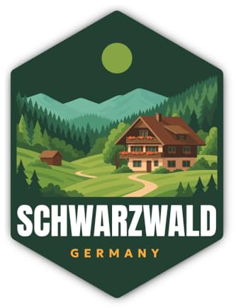 Aufkleber: 200 mm, 1 Stück - riesiger Schwarzwald Germany Wand Fahrzeug Sticker