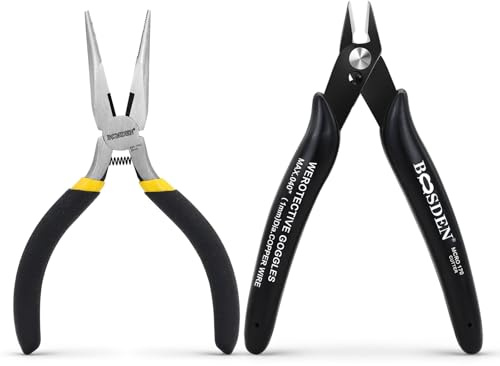 BOOSDEN Mini smycken tång set nål näsa & Flush tråd skärare 13 cm