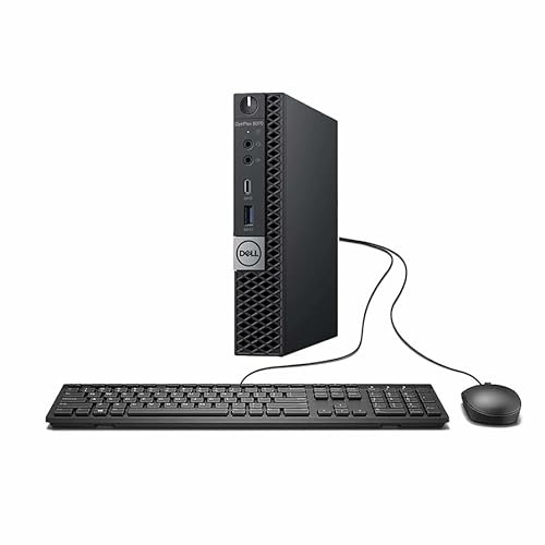 Dell Optiplex 5070 Mini ordinateur de bureau, Intel Core i5-8500, 8 Go de RAM, 256 Go SSD, WiFi, Bluetooth, clavier QWERTY américain, Windows 11 Pro (renouvelé)
