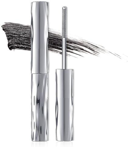 Iron Eye Mascara,Waschbare Metal Wand Mascara - 3D Curling Eyelash Iron, Schwarz Wimperntusche 3D Super Curling,Lang anhaltendes Volumen & klumpenfrei mit wischfesten Pigmenten