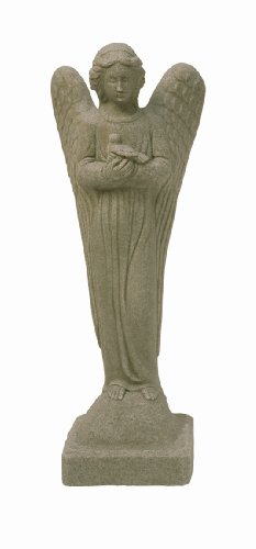 Emsco Group Morning Angel Statue – natürliches Sandstein-Aussehen – aus Kunstharz – leicht – Höhe 73,7 cm