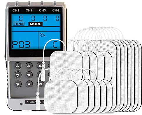 Med-Fit Premier EV906 4 Channel Rechargeable TENS Machine and Muscle Stimulator with 24 Pre-Set Programmes Manual Adjustment