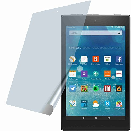 4ProTec I 2X Crystal Clear klar Schutzfolie für Fire HD 8 Tablet 6. Generation 2016 Premium Displayschutzfolie Bildschirmschutzfolie Schutzhülle Displayschutz Displayfolie Folie