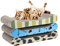 Milo & Misty Cat Scratching Board – Pack of 3 Cardboard Cat Scratcher with Catnip, Scratching Mat for Indoor Kittens – 48x22x7cm
