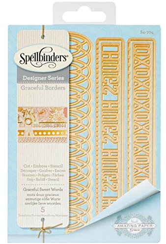 Spellbinders Graceful Sweet Words Card Creator Die, Brown