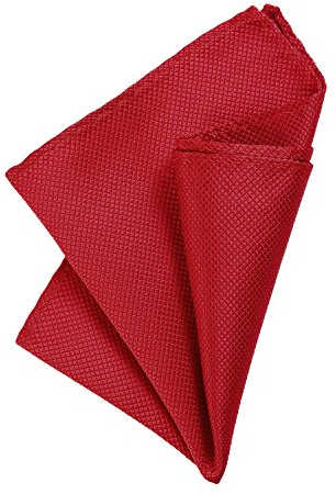 DonDon Herren Einstecktuch 21 x 21 cm formstabil und verstellbar für feierliche Anlässe rot