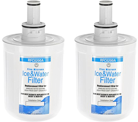 Qualtex Water Filter Cartridges For Samsung Aqua Pure Plus/HAFIN Fridge Freezers - Pack of 2