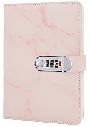 Ai-life A5 Größe PU-Leder Notebook (Marmor-Modell), Faden, Mode, täglich, Geheimnis, liniert, Passwort, Kalender, Sketchbook, Planer, Molkerei, 150 x 218 mm