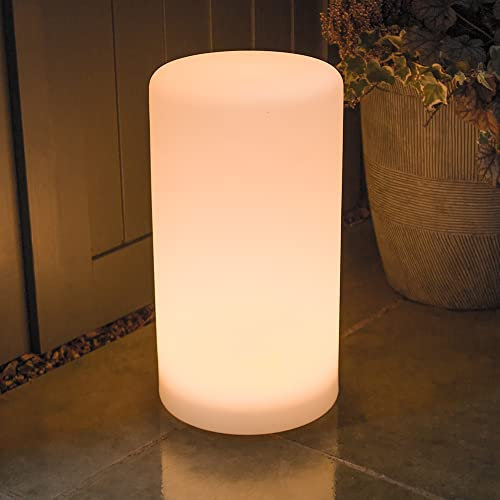 Shapelights® Indoor Outdoor USB Chargeable Solar Powered Colour Changing Mood Lights (Cylinder 45cm)