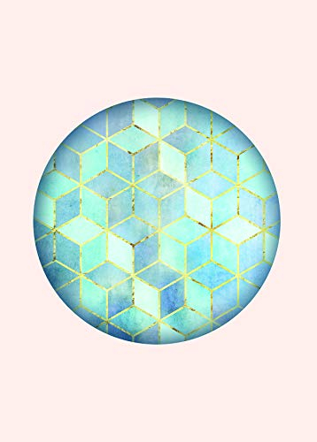 Komar Wandbild | Mosaik Circle Azzuro | Poster, Bild, Wohnzimmer, Schlafzimmer, Dekoration, Kunstdruck | ohne Rahmen | P093B-50x70 | Größe: 50 x 70 cm (Breite x Höhe), Blau, Gelb