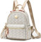 shepretty Zaino piccolo La moda da Donna retrò Zaino Donna Borsa pelle Impermeabile casual borsetta, 2CM002Bianco