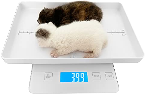 MINDPET-MED Digitale Haustierwaage für kleine Tiere, Welfwaage, Mini-Präzisions-Gramm-Gewichtsbalance, hohe Präzision, 1 g, geeignet für Neugeborene Haustiere