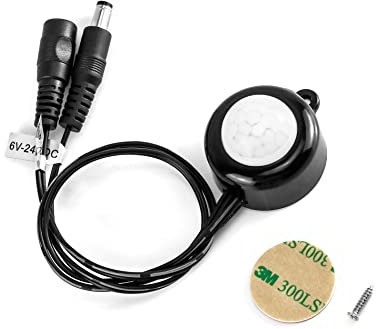 QWORK® PIR Infrarot Bewegungsmelder mit Lichtsensor, 6V-24VDC 5A, LED Streifen Bewegungsmelder Automatikschalter