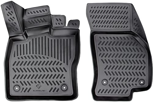 ELMASLINE 3D Gummimatten für VW Polo 5 (6R, 6C) 2009-2017 | Vorne (2er) Set | Extra hoher Rand