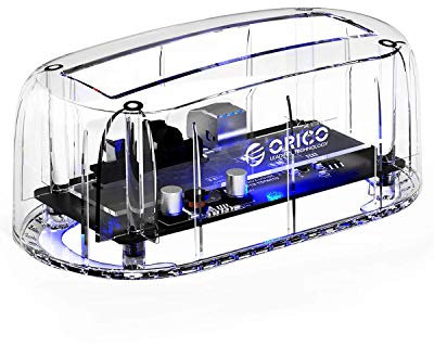 ORICO Docking station USB C per hard disk USB 3.1 (10 Gbps) per hard disk SATA III SSD HDD da 2,5/3,5, supporta UASP e spegnimento automatico