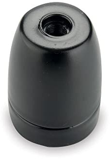 AMARCORDS - Douille en porcelaine vintage prise E27 à couleur NOIR MAT