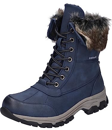 Westland Damen Snowboots Chambery 04,Weite G (Normal),Wechselfußbett,wasserdicht,Schneeschuhe,Thermostiefel,Boots,blau-Kombi,42 EU / 8 UK