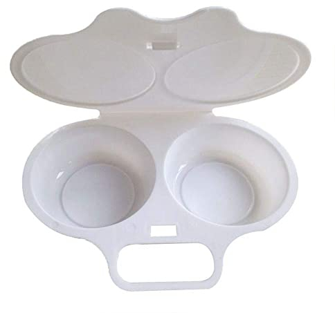 Jkapagzy Mikrowellen-Ofen, runde Form, Eier-Dampfgarer, Kochform, Gadgets, Pochierer, Küche, Kochen, Ei, Spiegelei, Pochierer, Kitc, doppelt