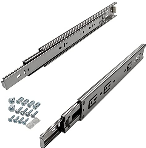 SOTECH 1 Paar Vollauszüge KV1-45-H45-L250-NF-MS 250 mm Traglast 45 kg | Standardausführung Teleskopauszug inkl. Schraubenset