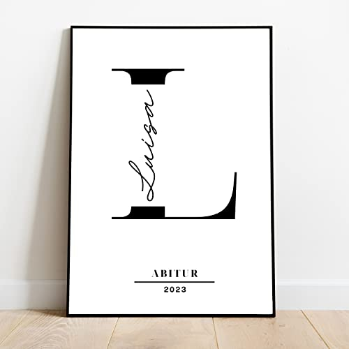Little Mathilda Personalisiertes Poster mit Namen und Schulabschluss Bachelor, Master, Abitur, Fachabitur, Master, Doktortitel Wand Poster in Premium Qualität für Heimbüro