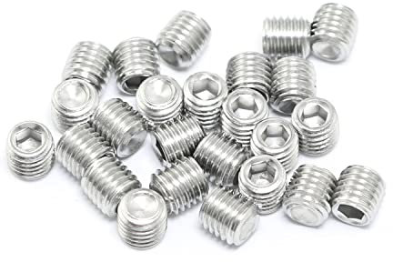 Pro Bamboo Kitchen 25pcs 1/4-28 Stainless Steel Full Thread Hex Socket Set Screws