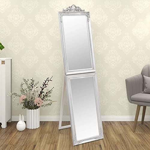 Toshilian Miroir sur Pied, Miroir de Sol Grand Miroir de Pleine Miroir sur Pied Argenté 40x160 cm