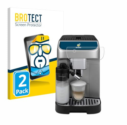 BROTECT Schutzfolie für DeLonghi Magnifica Plus | 2 Stück Transparenter Displayschutz Made in Germany Klare Displayschutz-Folie Clear Einfache Montage Case-Friendly